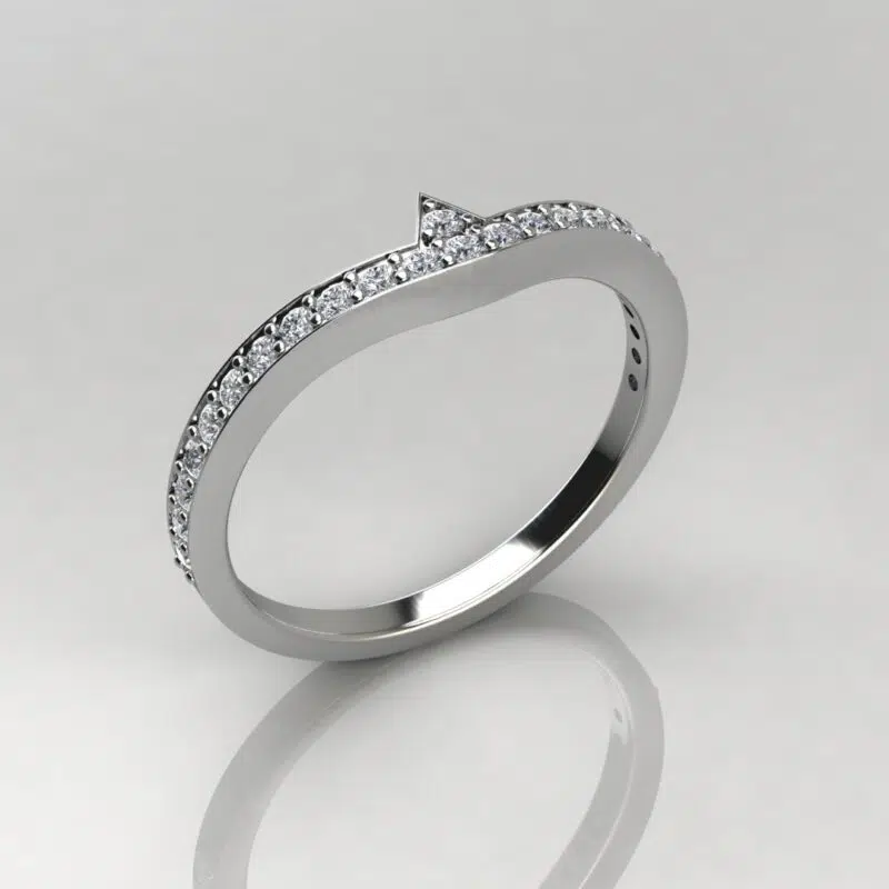 0.24 Ct For Split Shank Moissanite Wedding Band