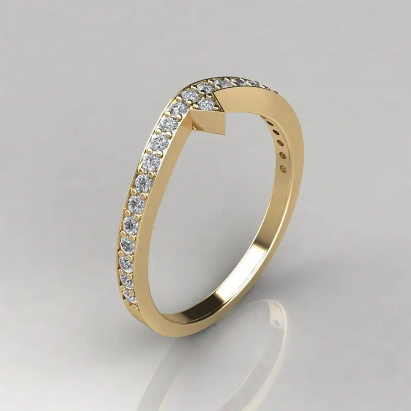 0.24 Ct For Split Shank Moissanite Wedding Band