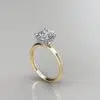 2 Ct Oval Cut Halo Style Moissanite Engagement Ring