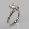 Cross Prong Solitaire Radiant Cut Moissanite Engagement Ring
