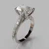 Channel Set Cathedral Radiant Cut Moissanite Engagement Ring