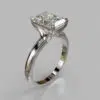 Solitaire Radiant Cut Moissanite Engagement Ring