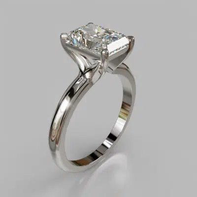 Solitaire Radiant Cut Moissanite Engagement Ring Solitaire Radiant Cut Moissanite Engagement Ring