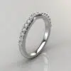 Matching Wedding Band for Two-Tone Cross Prong Pear Cut
