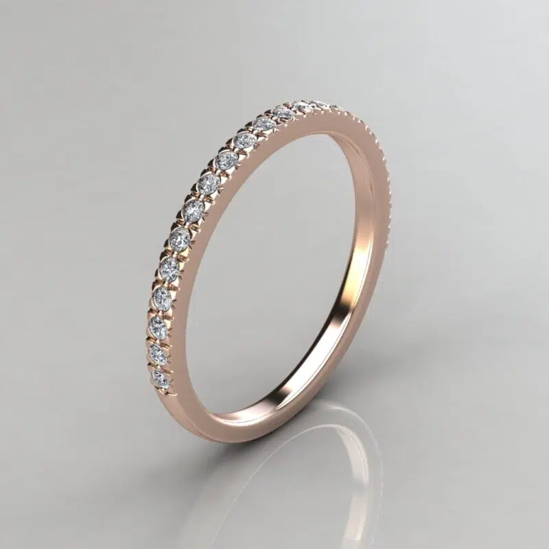 Matching Wedding Band for Halo French Pave