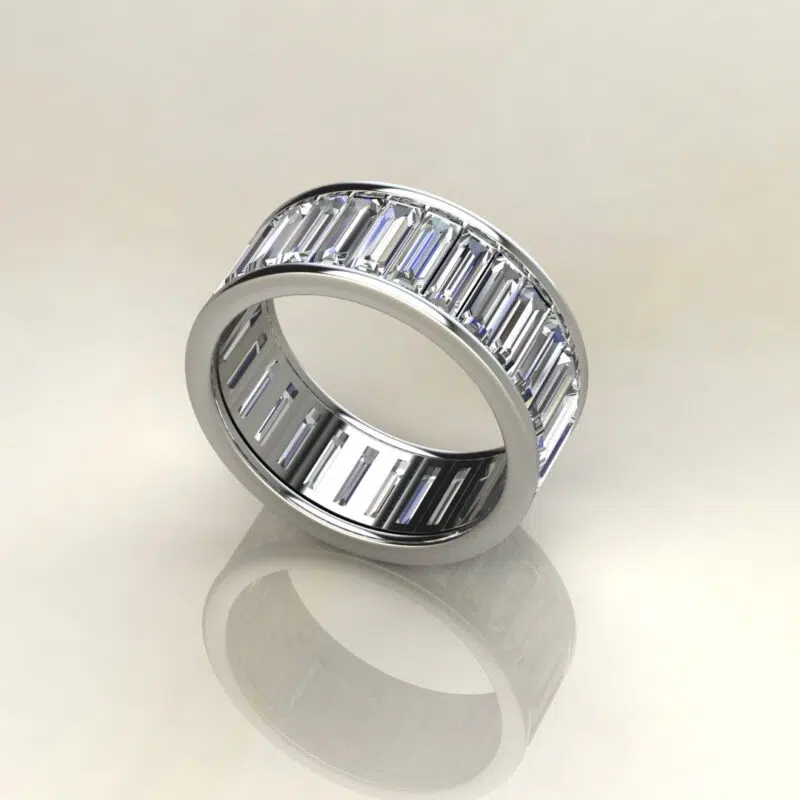 Custom Design Baguette Eternity Wedding Ring
