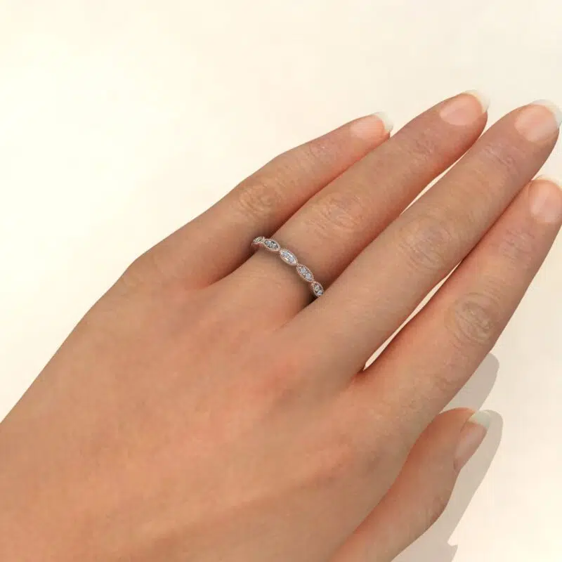 Custom Design Milgrain Wedding Band