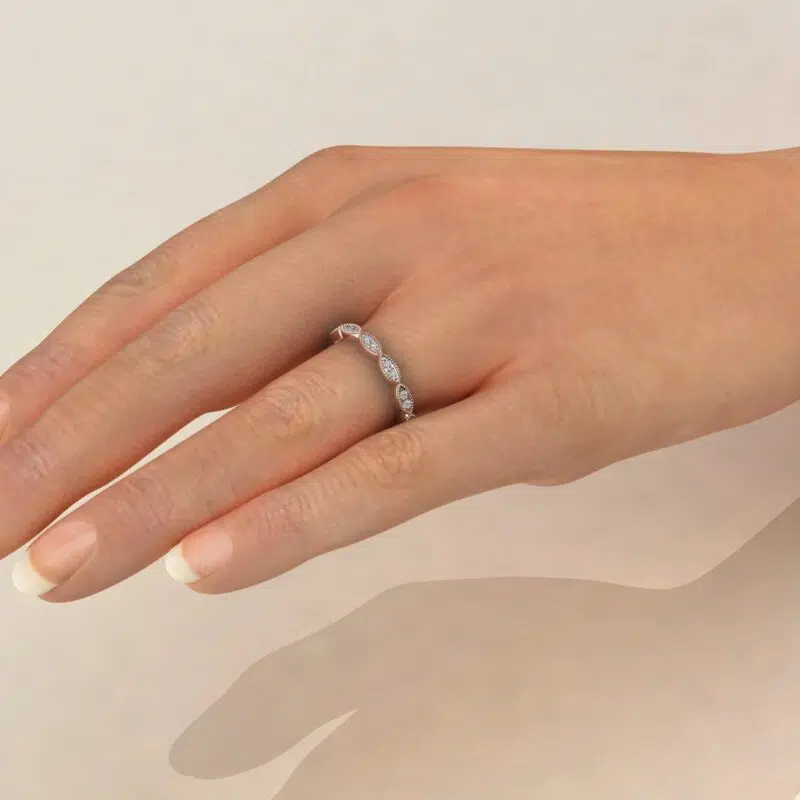 Custom Design Milgrain Wedding Band