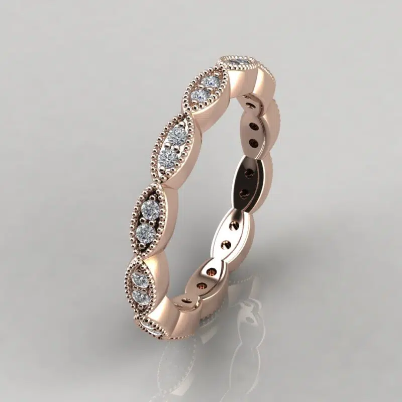 Custom Design Milgrain Wedding Band