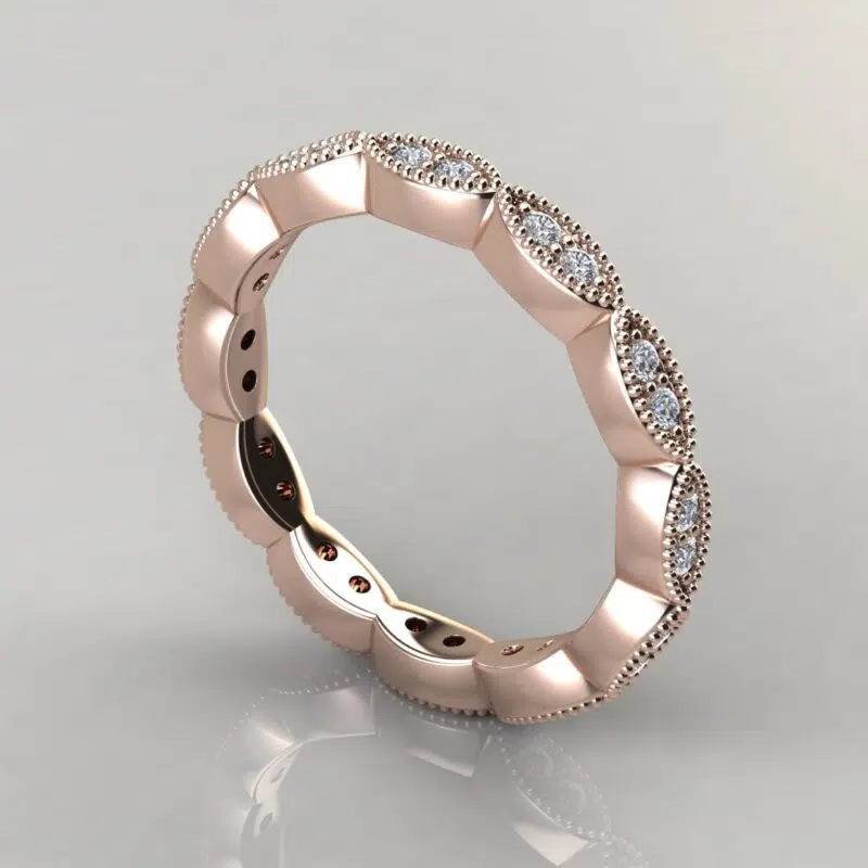 Custom Design Milgrain Wedding Band
