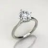 Custom Design Oval Cut Solitaire Moissanite Engagement Ring