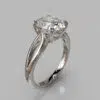 Split Shank Solitaire Oval Cut Moissanite Engagement Ring