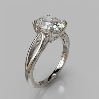 Split Shank Solitaire Oval Cut Moissanite Engagement Ring Split Shank Solitaire Oval Cut Moissanite Engagement Ring