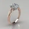 Split Shank Solitaire Oval Cut Moissanite Engagement Ring