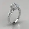 Split Shank Solitaire Oval Cut Moissanite Engagement Ring