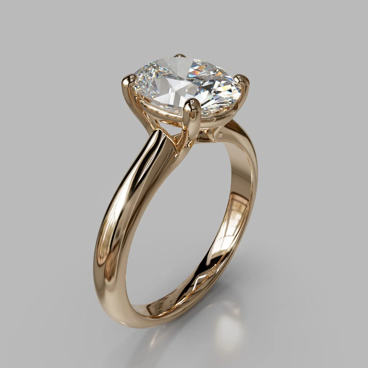 Classic Solitaire Oval Cut Moissanite Engagement Ring Classic Solitaire Oval Cut Moissanite Engagement Ring