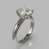 Classic Solitaire Oval Cut Moissanite Engagement Ring
