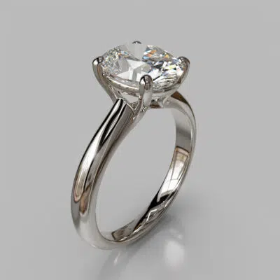 Classic Solitaire Oval Cut Moissanite Engagement Ring Classic Solitaire Oval Cut Moissanite Engagement Ring