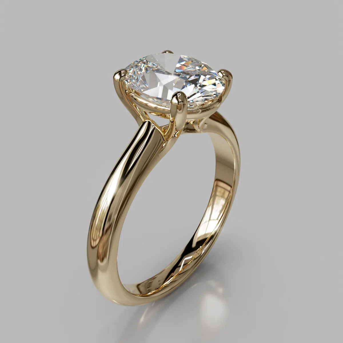 Classic Solitaire Oval Cut Moissanite Engagement Ring Classic Solitaire Oval Cut Moissanite Engagement Ring