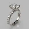 Shared Prong Oval Cut Moissanite Engagement Ring
