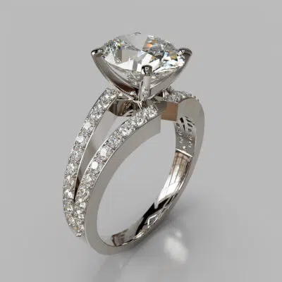 Split Shank Pave Oval Cut Moissanite Engagement Ring Split Shank Pave Oval Cut Moissanite Engagement Ring