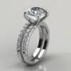 3 Ct Round Cut Custom Design Moissanite Bridal Set