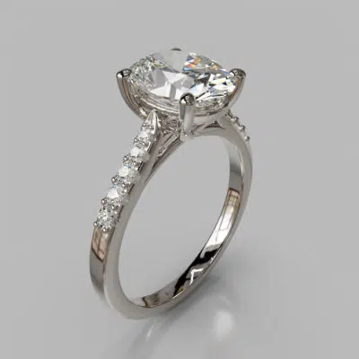 Petite Cathedral Oval Cut Moissanite Engagement Ring Petite Cathedral Oval Cut Moissanite Engagement Ring