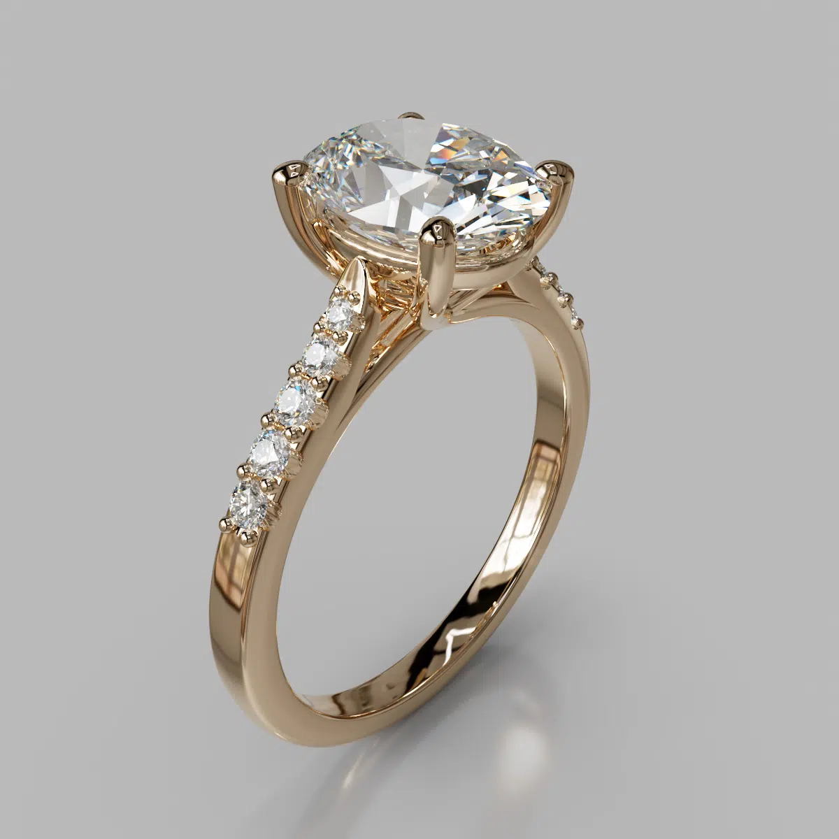 Petite Cathedral Oval Cut Moissanite Engagement Ring Petite Cathedral Oval Cut Moissanite Engagement Ring