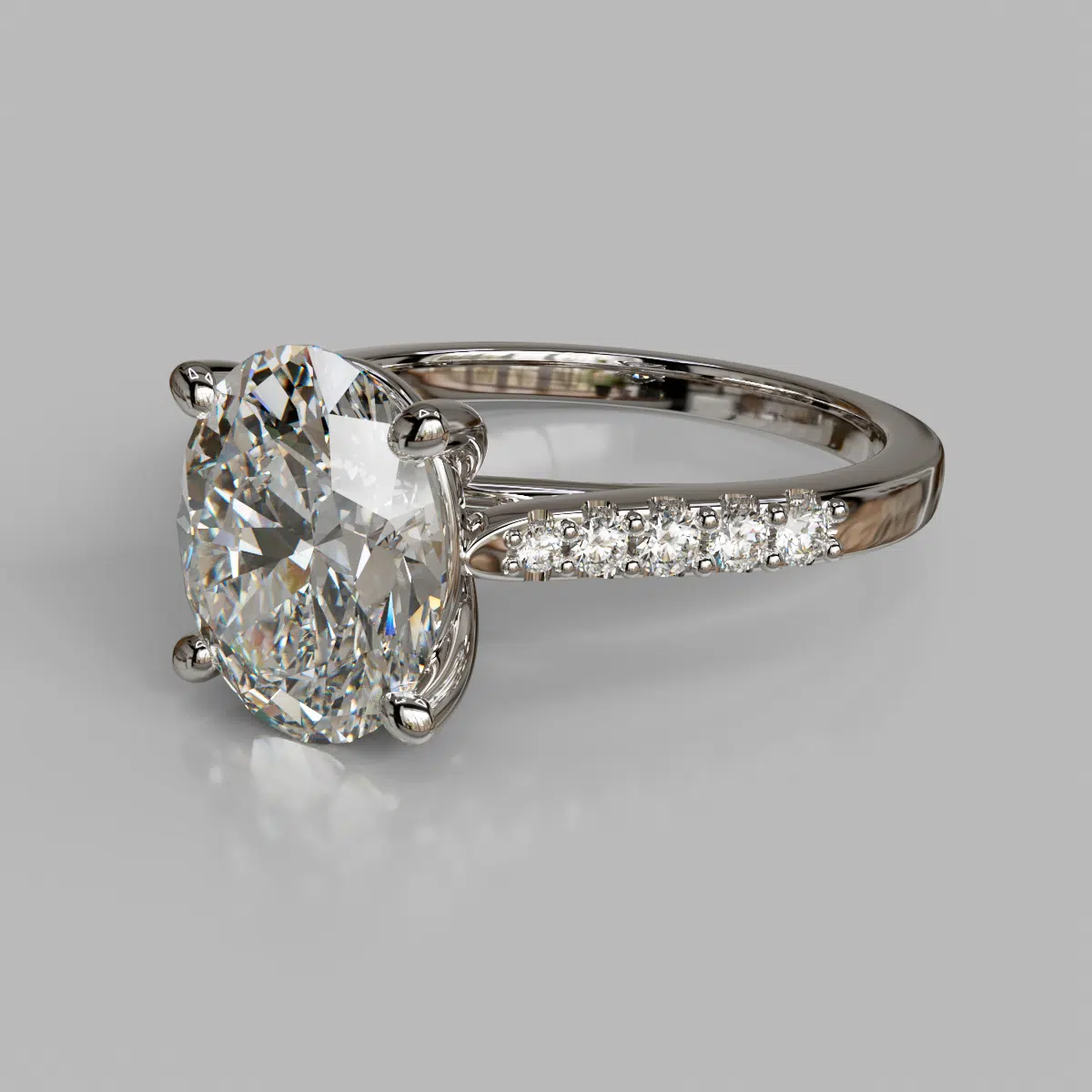 Petite Cathedral Oval Cut Moissanite Engagement Ring Petite Cathedral Oval Cut Moissanite Engagement Ring