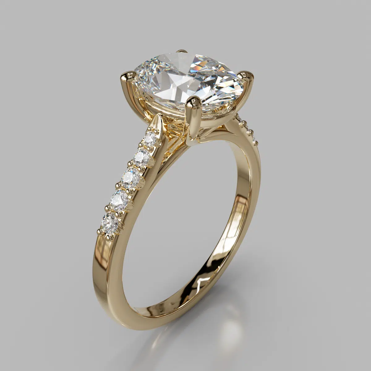 Petite Cathedral Oval Cut Moissanite Engagement Ring Petite Cathedral Oval Cut Moissanite Engagement Ring