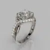 Split Halo Oval Cut Moissanite Engagement Ring