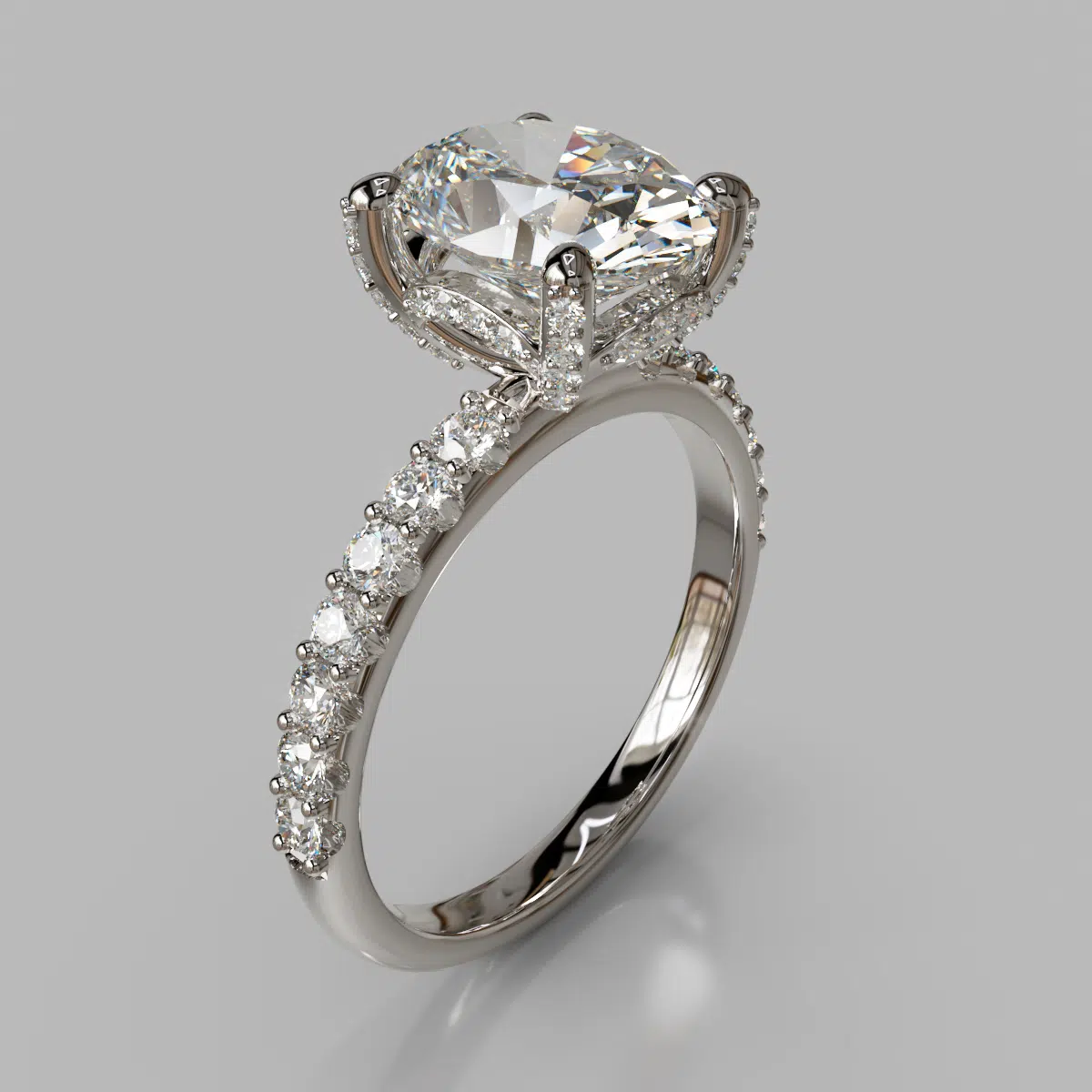 Oval Cut Crown Head Moissanite Engagement Ring Oval Cut Crown Head Moissanite Engagement Ring