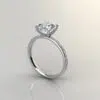 Custom Design 2 Carat Cushion Cut Moissanite Engagement Ring