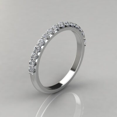 Matching Wedding Band for Four Prong Radiant Cut Hidden Halo