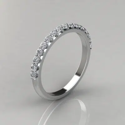 Matching Wedding Band for Four Prong Radiant Cut Hidden Halo