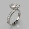 Oval Cut Colar Moissanite Engagement Ring