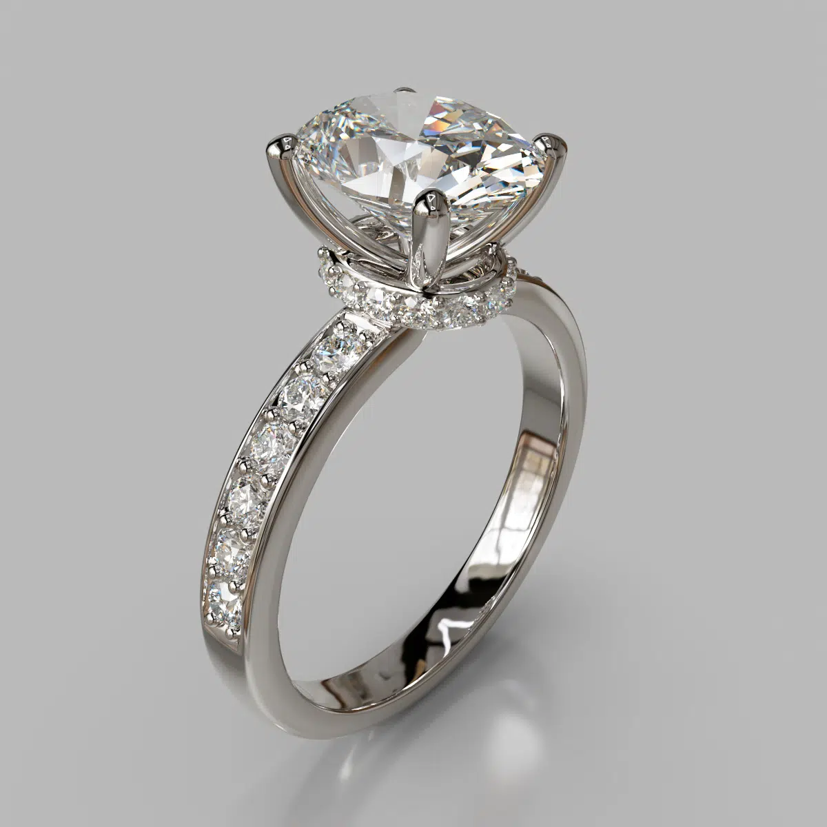 Oval Cut Colar Moissanite Engagement Ring Oval Cut Colar Moissanite Engagement Ring