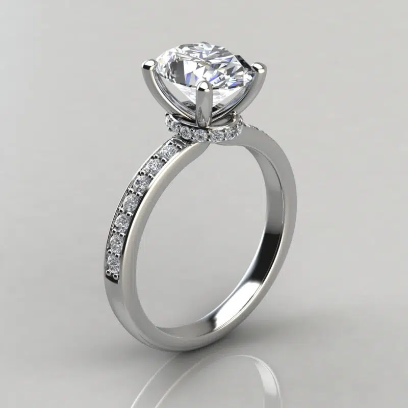 Oval Cut Colar Moissanite Engagement Ring