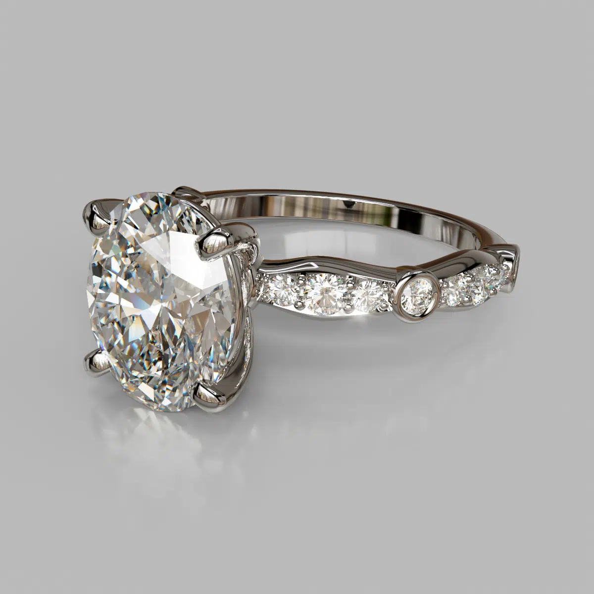 Oval Cut Bamboo Band Moissanite Engagement Ring Oval Cut Bamboo Band Moissanite Engagement Ring