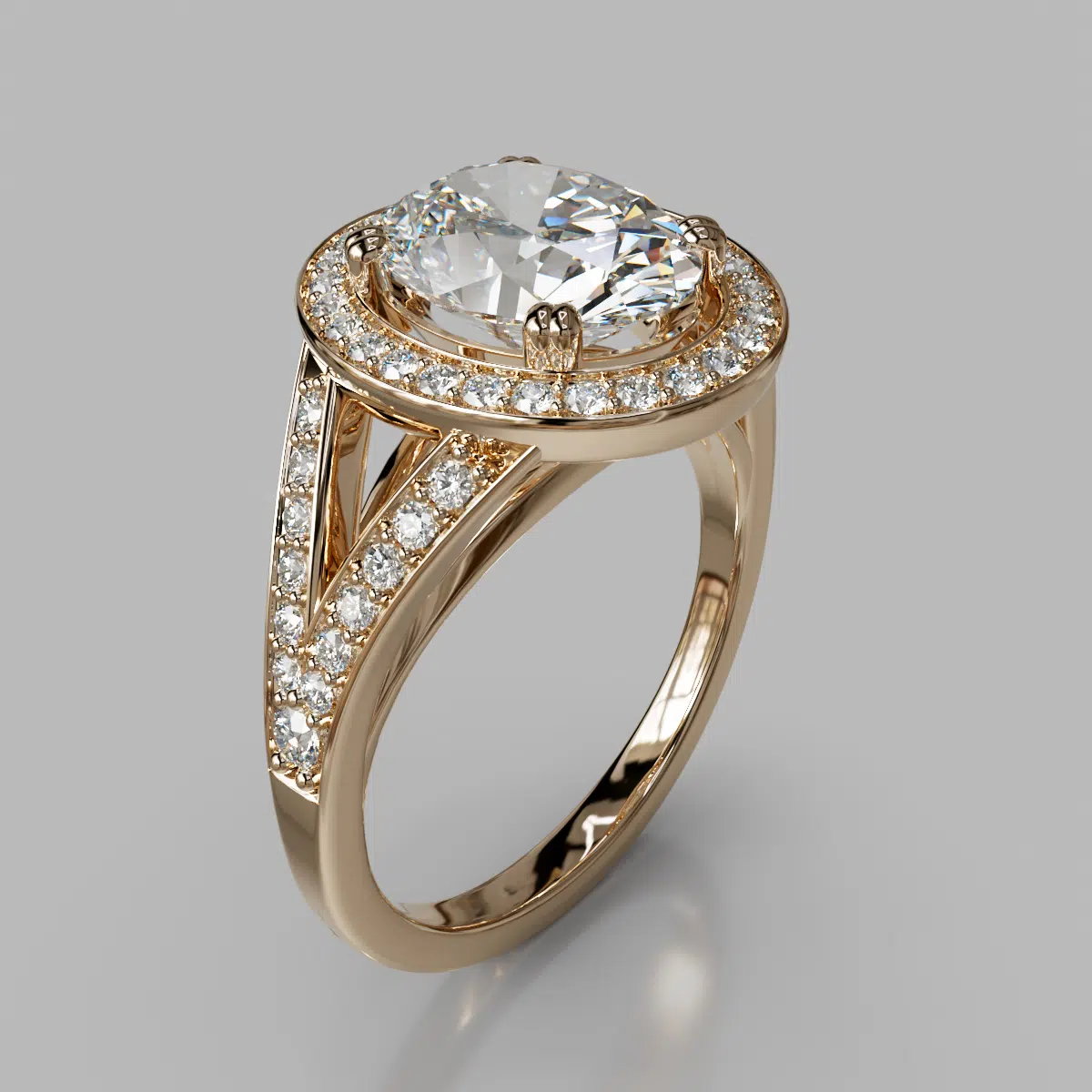 Oval Cut Floating Halo Moissanite Engagement Ring Oval Cut Floating Halo Moissanite Engagement Ring