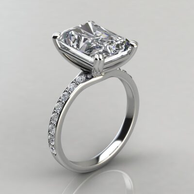 Custom Design 4.15 Ct Radiant Cut Engagement Ring