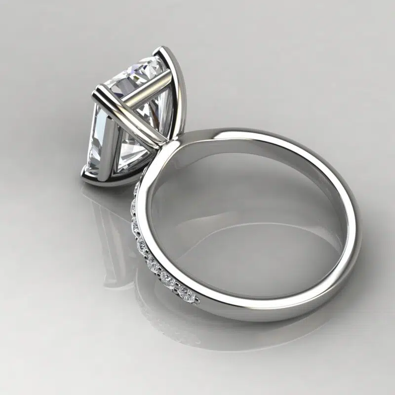 Custom Design 4.15 Ct Radiant Cut Engagement Ring