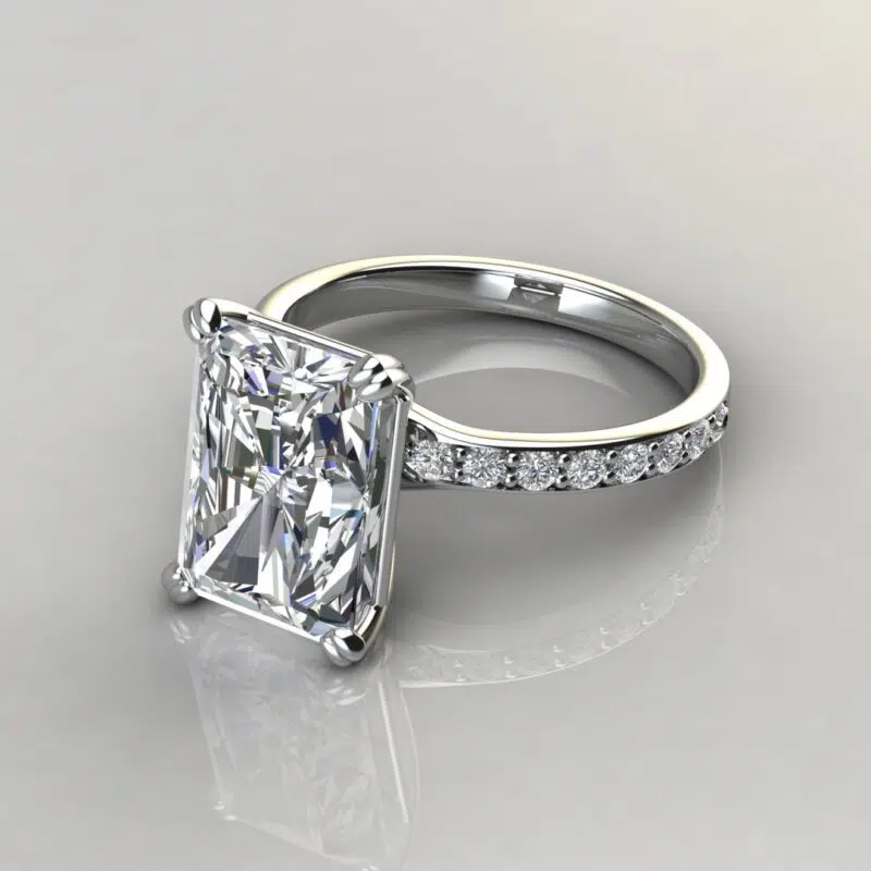 Custom Design 4.15 Ct Radiant Cut Engagement Ring