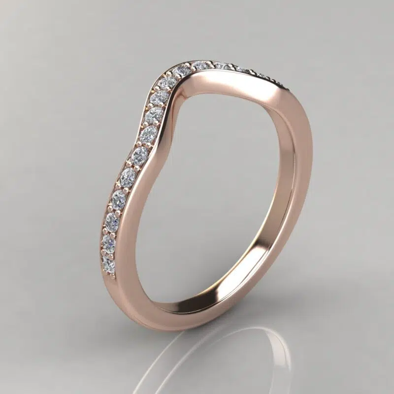 Matching Wedding Band For Solitaire Six Prong Oval Cut