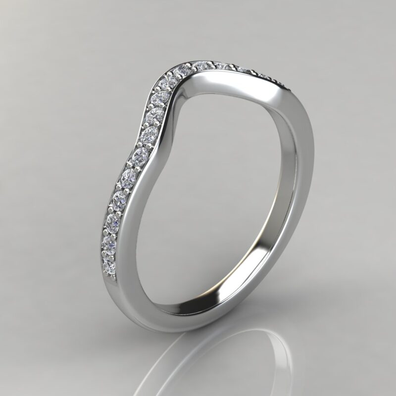 Matching Wedding Band For Solitaire Six Prong Oval Cut