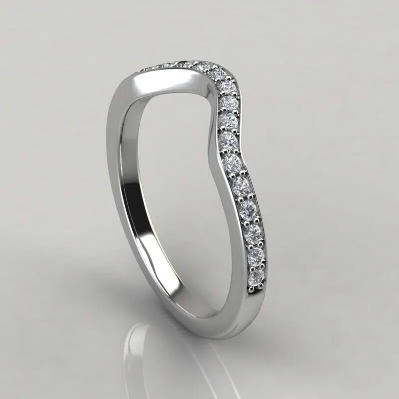 Matching Wedding Band For Solitaire Six Prong Oval Cut
