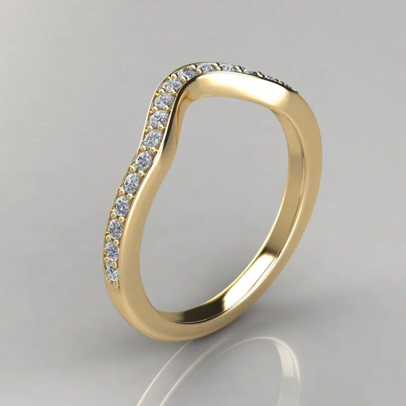 Matching Wedding Band For Solitaire Six Prong Oval Cut