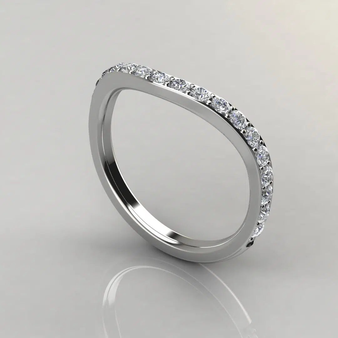 Matching Wedding Band For Three Stone Radiant Cut