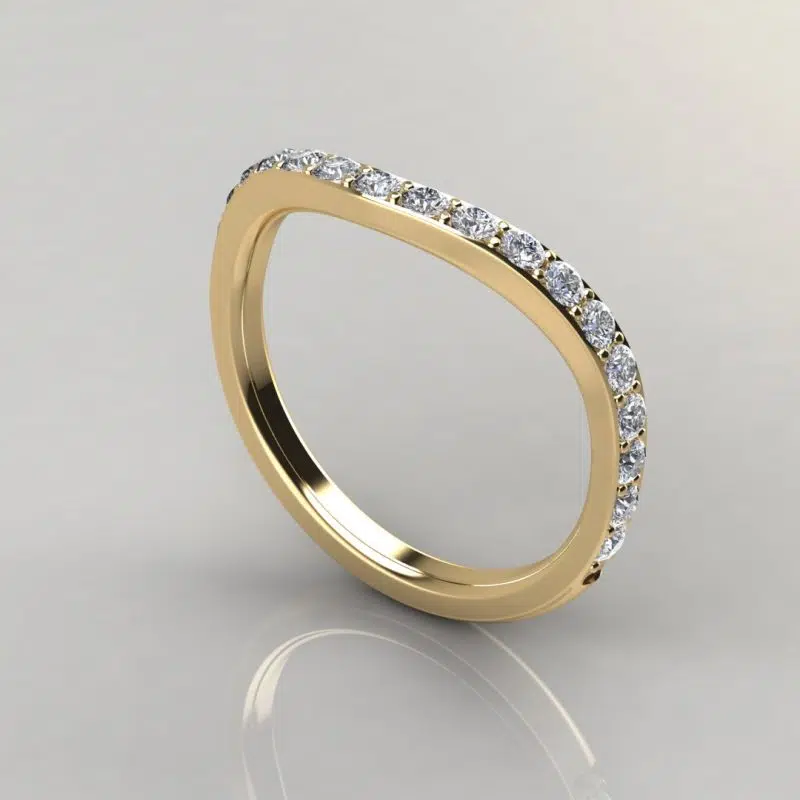 Matching Wedding Band For Three Stone Radiant Cut