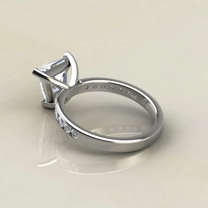 Custom Design 2 Ct Triangle Moissanite Engagement Ring